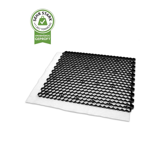 EuroGravel Kiesgitter PLUS mit Unkrautvlies Schwarz