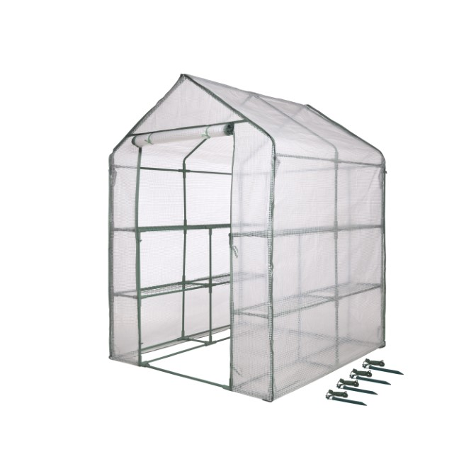 Gartengewächshaus mit 2 herausnehmbaren Böden H195 x 143 x 143 cm