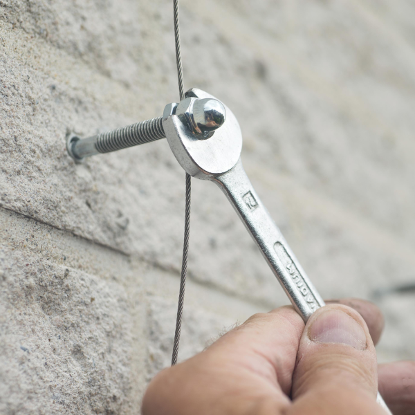 Kit - Spanndrahtsystem für alle Arten von Kletterpflanzen - verzinkt