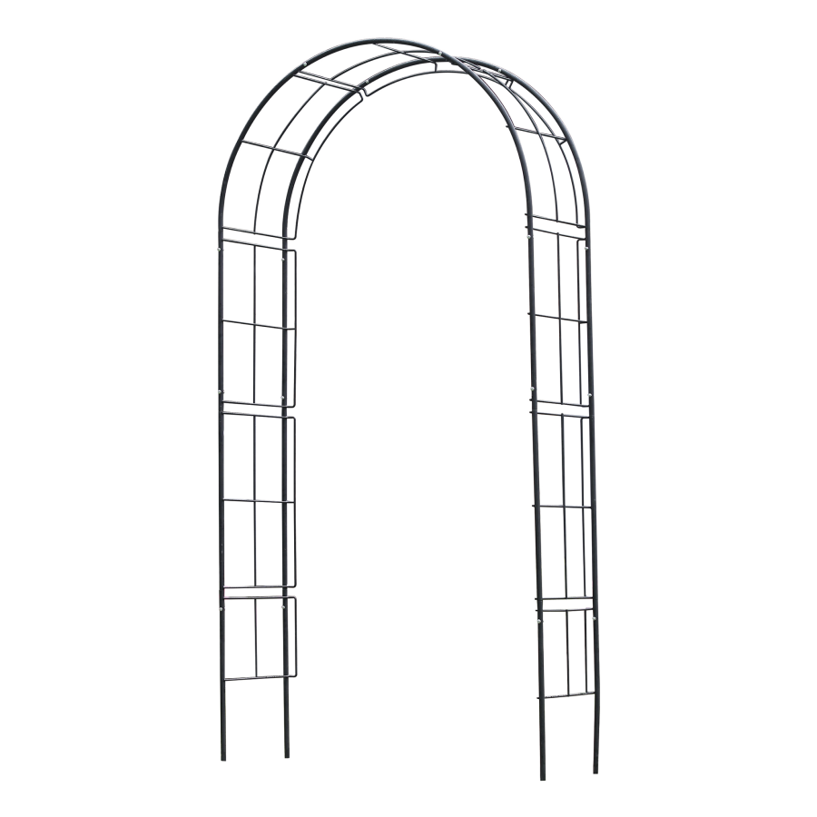 Metall-Rosenbogen schwarz 229 x 113 x 38 cm
