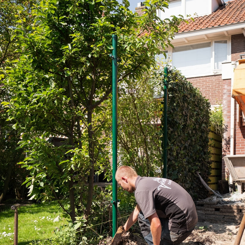 Montagehalter für Endpfosten grün - 2 Stück