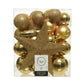 Unzerbrechlicher Christbaumschmuck Gold (33 Stück)