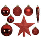 Unzerbrechlicher Christbaumschmuck Rot (33 Stück)