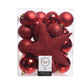 Unzerbrechlicher Christbaumschmuck Rot (33 Stück)