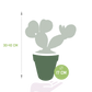 Opuntia Microdasys im Dekotopf grau, 17 cm Ø